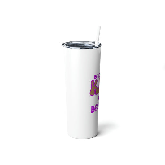 Skinny Steel Tumbler with Straw, 20oz